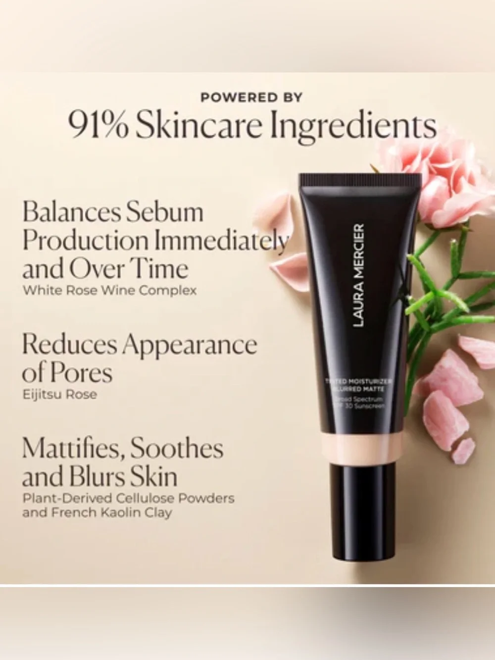 NEW-Laura Mercier -Tinted Moisturizer Blurred Matte Mini SPF 30 - 2N Maple